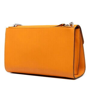 Gucci Bag Silver Orange Shoulder GG Interlocking Leather Chain